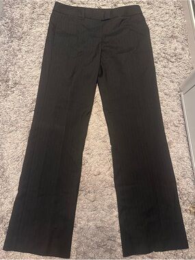 Daisy Fuentes Black Pinstripe Trousers - Straight Leg